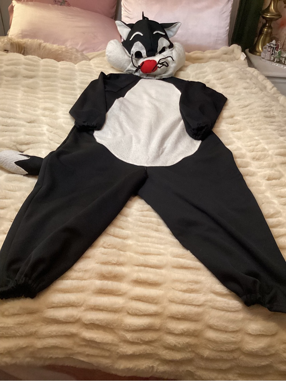 Sylvester Cat One-Piece With Head Halloween Costume  Handmade